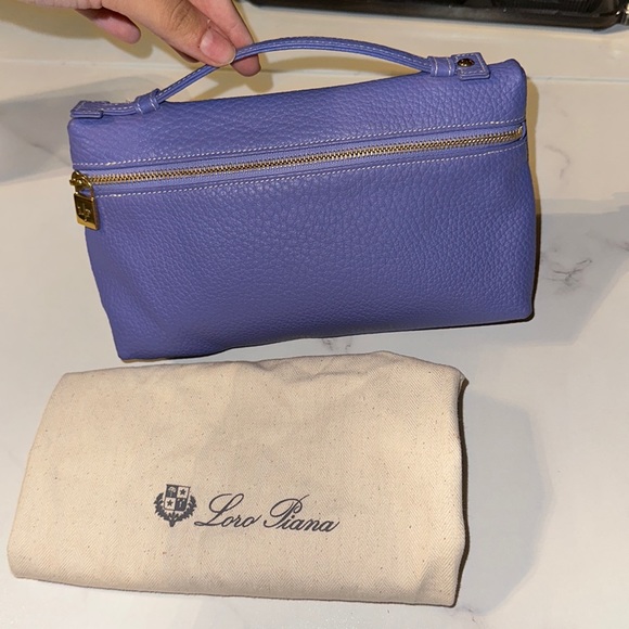 SOLD! Perfect condition, Vintage Purple Loro Piana L-19 Pouch - Picture 1 of 5